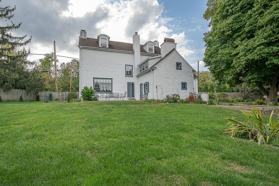 house for sale newtown square historic house rear exterior