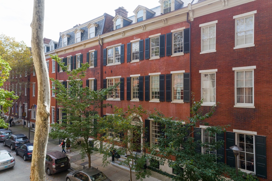 house for sale rittenhouse square federal townhouse exterior front
