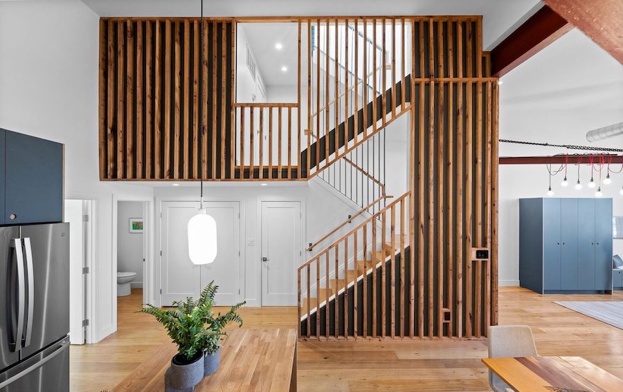 house for sale repurposed germantown garage staircase