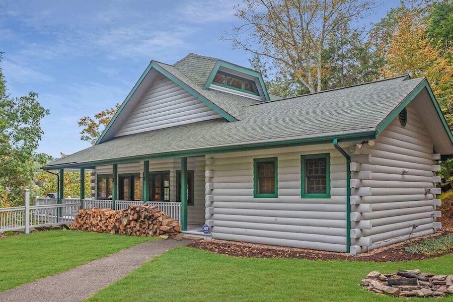 house for sale muncy valley log house exterior front