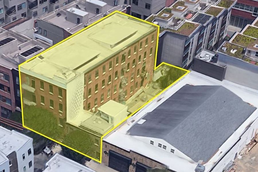 house for sale northern liberties office and house aerial view