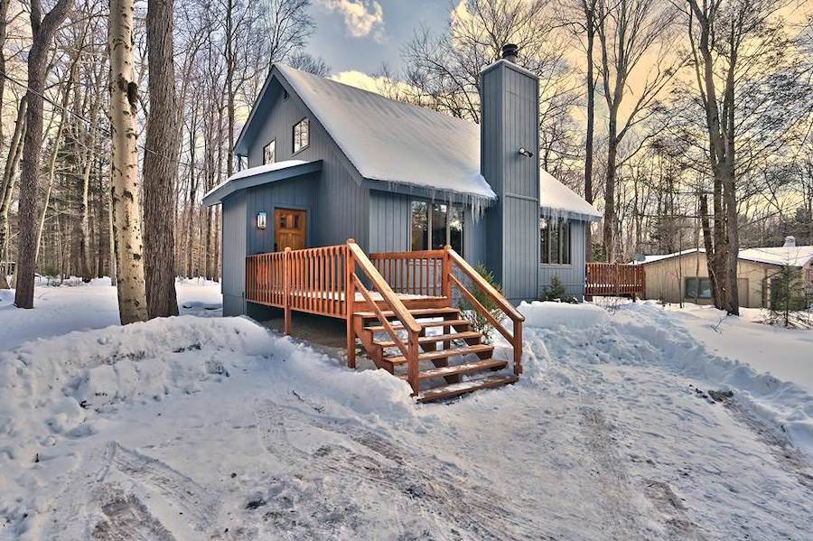 house for sale pocono pines contemporary cabin exterior front