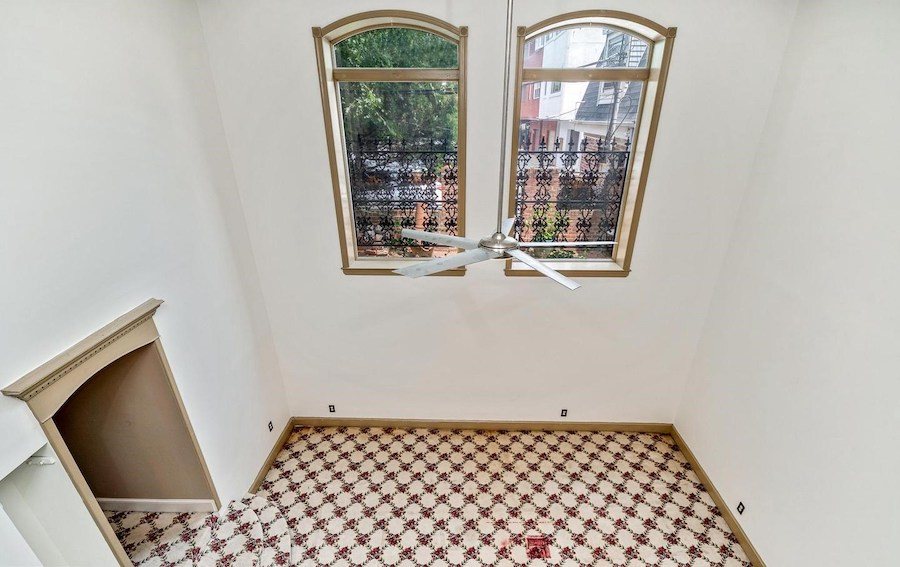 house for sale Queen Village Colonial estate great room from balcony