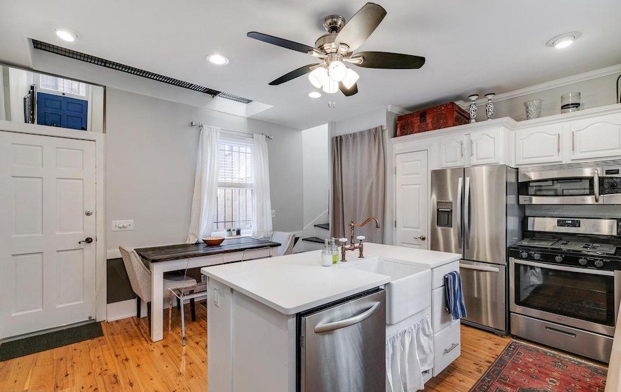 house for sale rittenhouse square renovated trinity kitchen and dining area