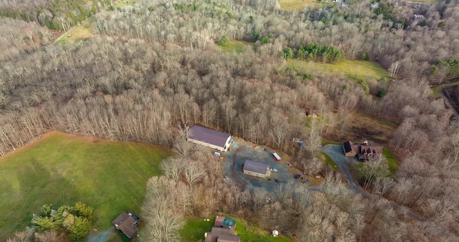 aerial view of property