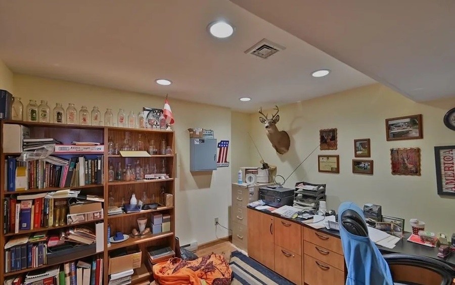 home office (basement bedroom)
