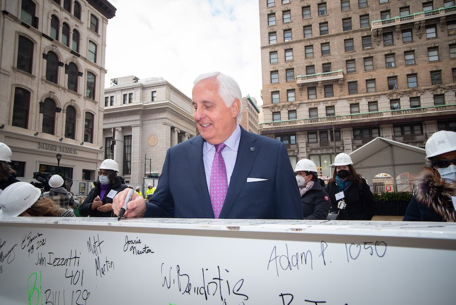 jefferson topping off east market beam signing