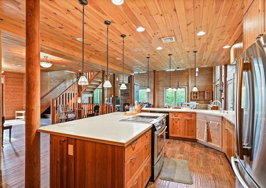 house for sale coatesville custom log house kitchen