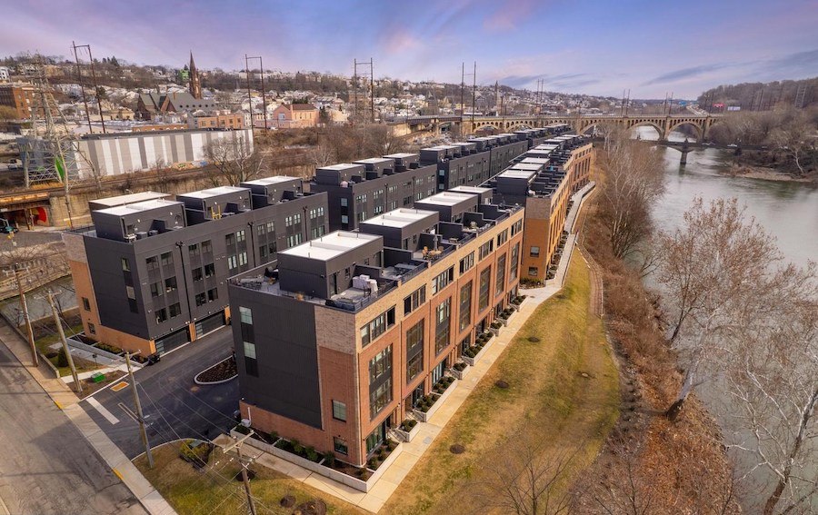 house for sale manayunk luxury townhouse aerial rendering
