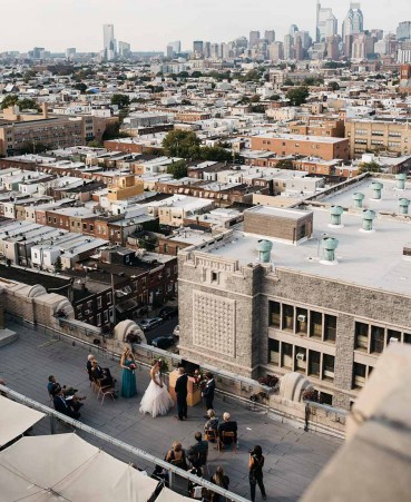 A Bok Building Micro-Wedding With Playful Food and Drink Presentations