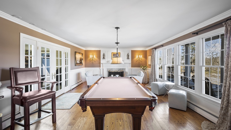 house for sale berwyn expanded cape cod billiard room (living room)