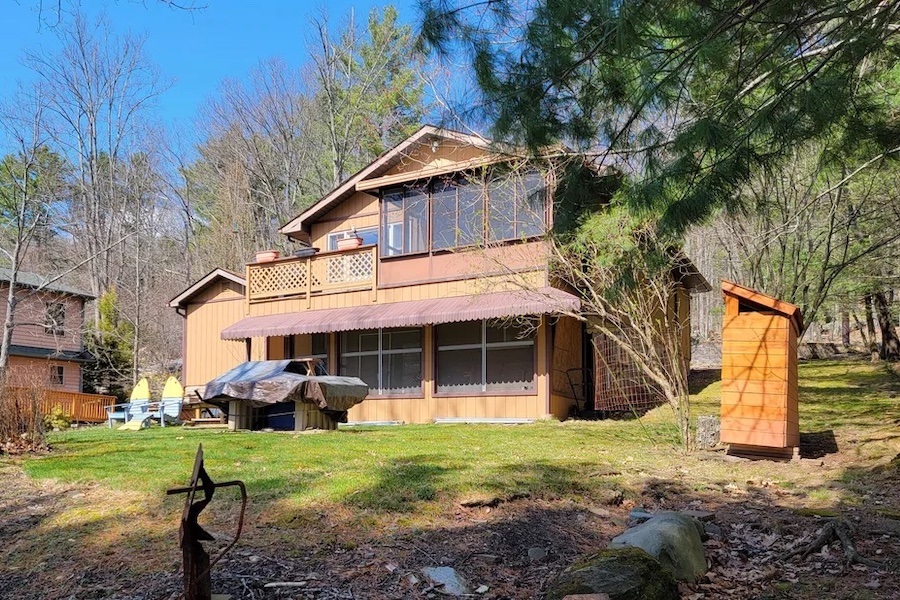 house for sale lake wallenpaupack rustic contemporary lakeside exterior
