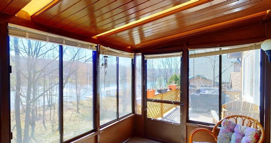 house for sale lake wallenpaupack rustic contemporary sun porch
