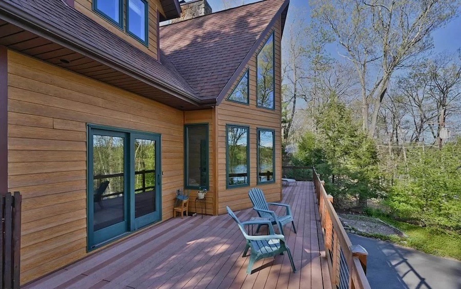 house for sale east stroudsburg lake view chalet deck