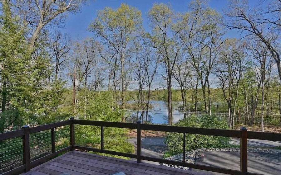 house for sale east stroudsburg lake view chalet view from deck