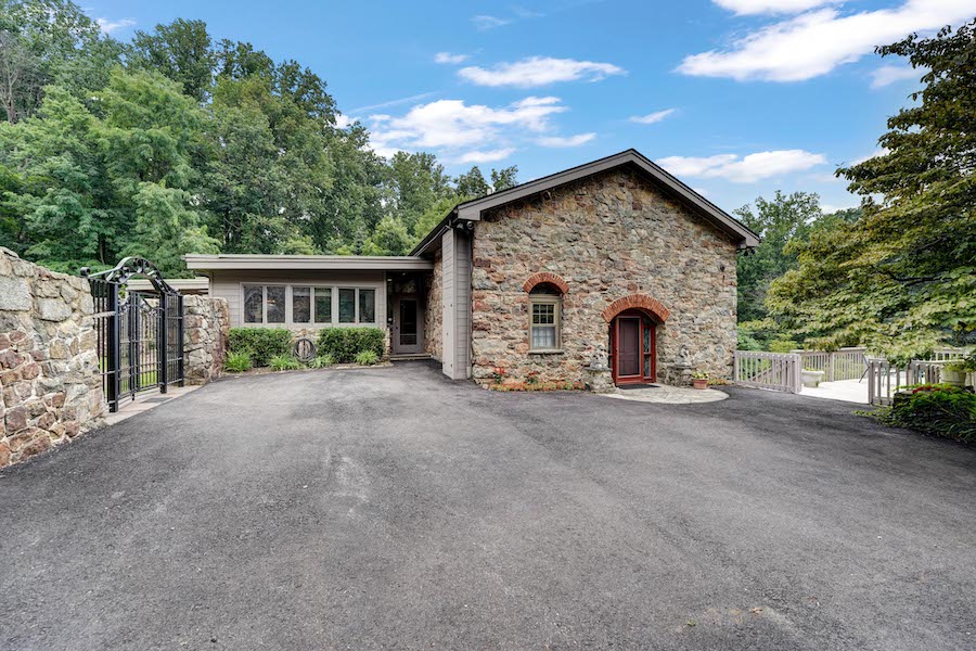 house for sale elverson converted furnace main entrace and 1980s addition