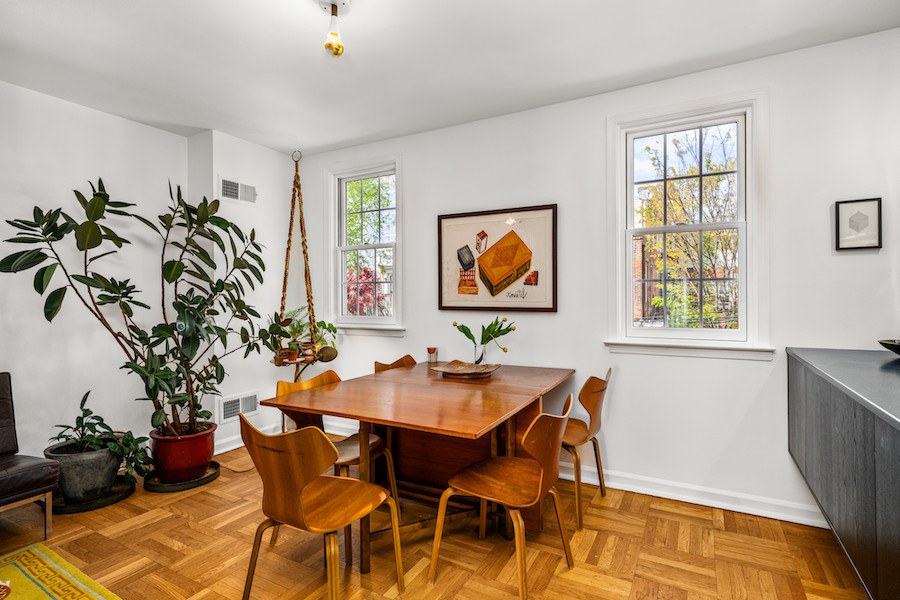 House for sale Fitler Square Mid Century Modern Townhouse Dining Room