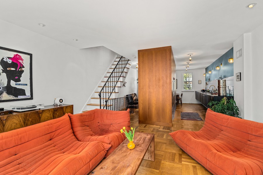 house for sale fitler square midcentury modern townhouse main floor