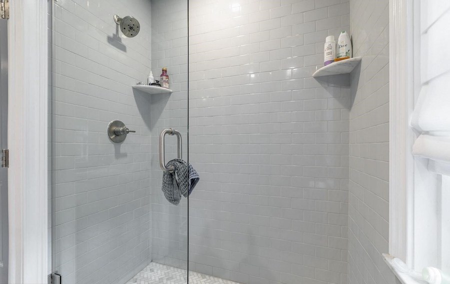 second-floor shower