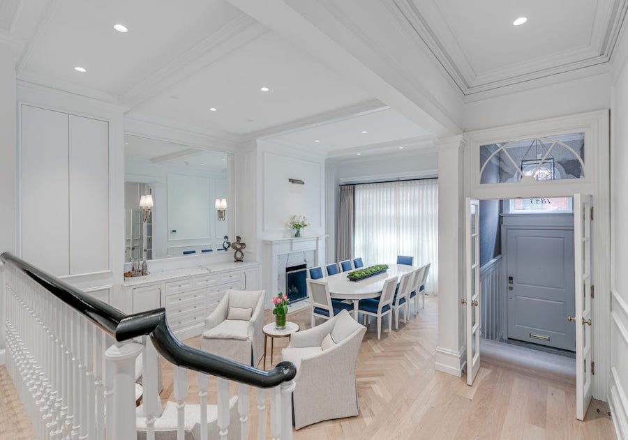 house for sale delancey place mansion living-dining room