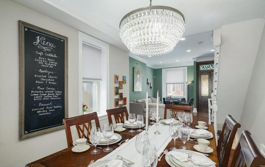 house for sale fairmount gilded age rowhouse dining room