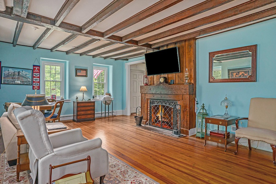 house for sale harleysville french-style farmhouse living room