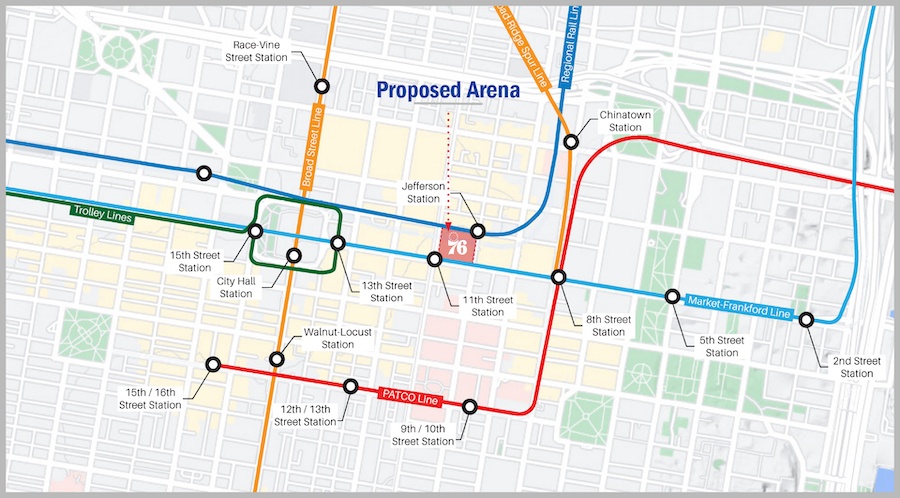 map of arena site