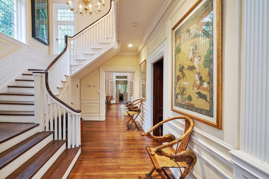 house for sale chestnut hill informal colonial main staircase