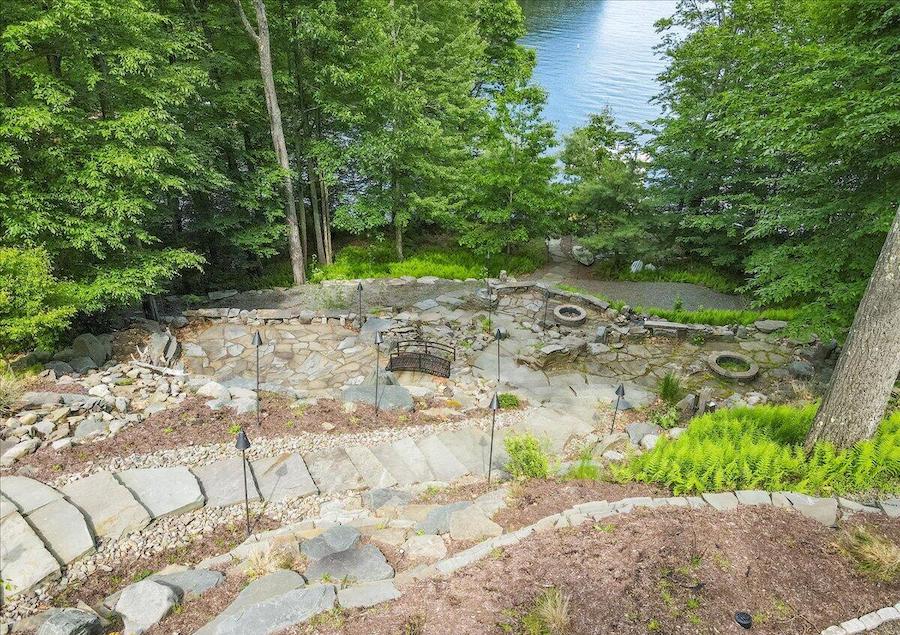 house for sale lake wallenpaupack traditional contemporary terrace path to lake