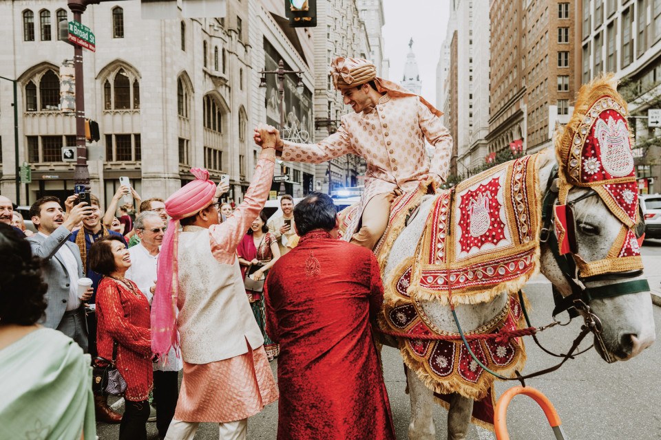 Hindu-Jewish kimmel center wedding