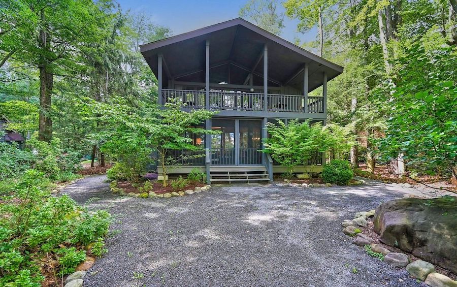 In the Poconos Pocono Pines Lakeside Contemporary House for Sale