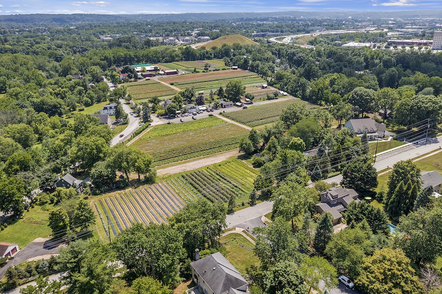 maple hill farm aerial view