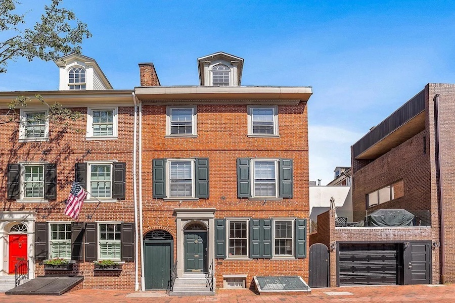 house for sale society hill historic townhouse exterior front