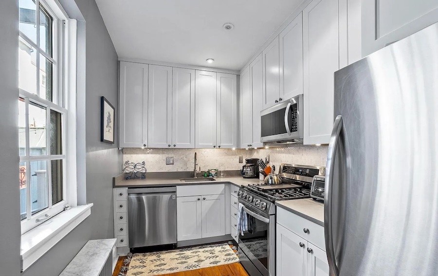 house for sale society hill historic townhouse kitchen