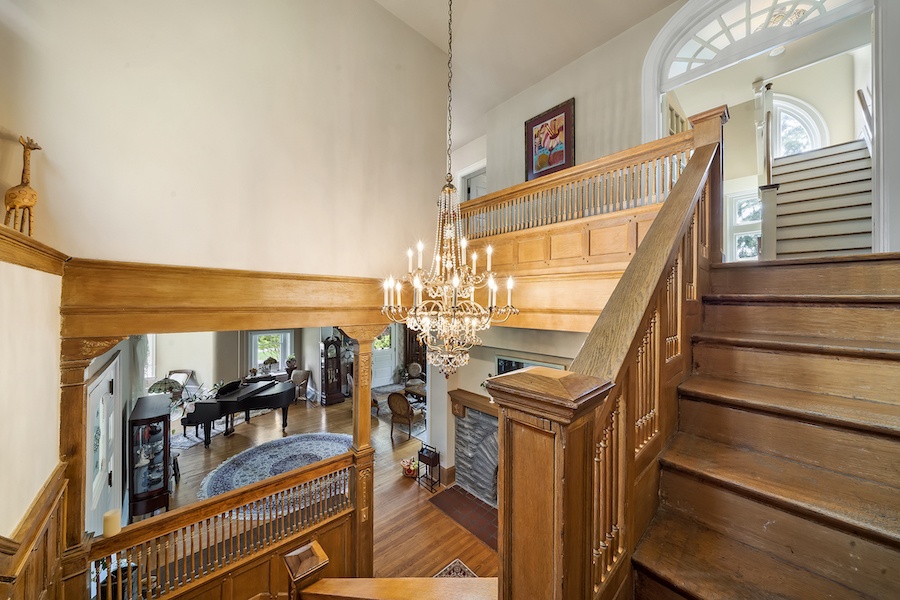 house for sale wyncote queen anne foyer showing second staircase
