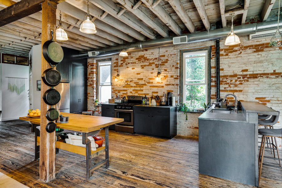 house for sale germantown converted warehouse kitchen