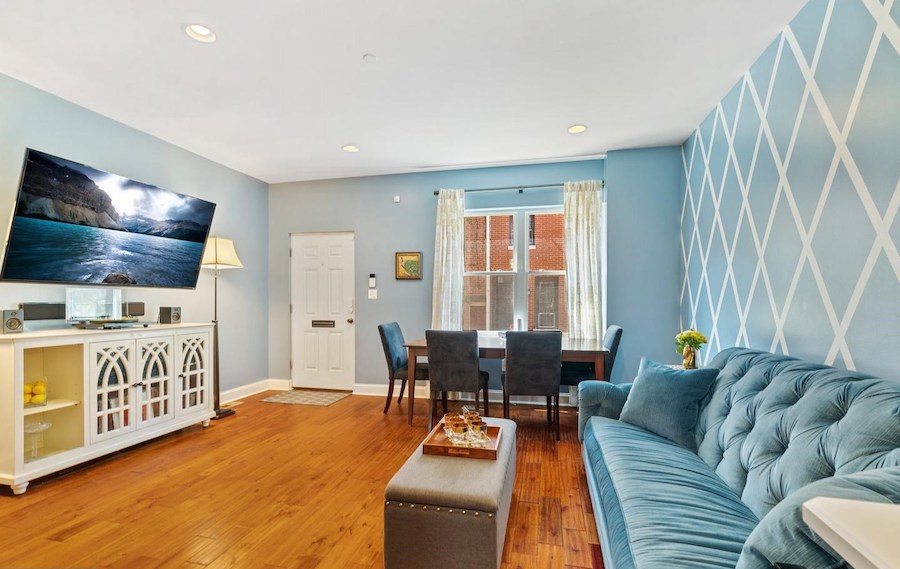 house for sale washington square west modern townhouse living-dining room
