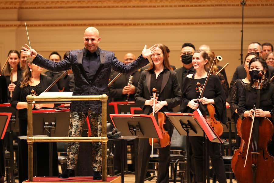 annick Nézet-Séguin and members of the Philadelphia Orchestra, which has canceled its planned 2023 China tour over China's COVID policies