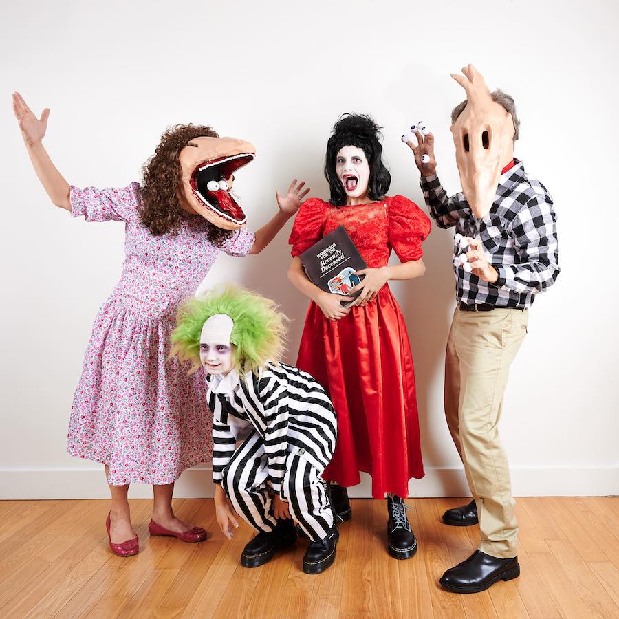 philadelphia family in beetlejuice costumes