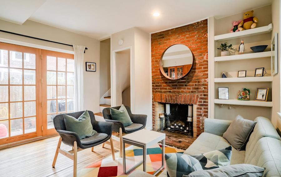 house for sale queen village rehabbed trinity living room