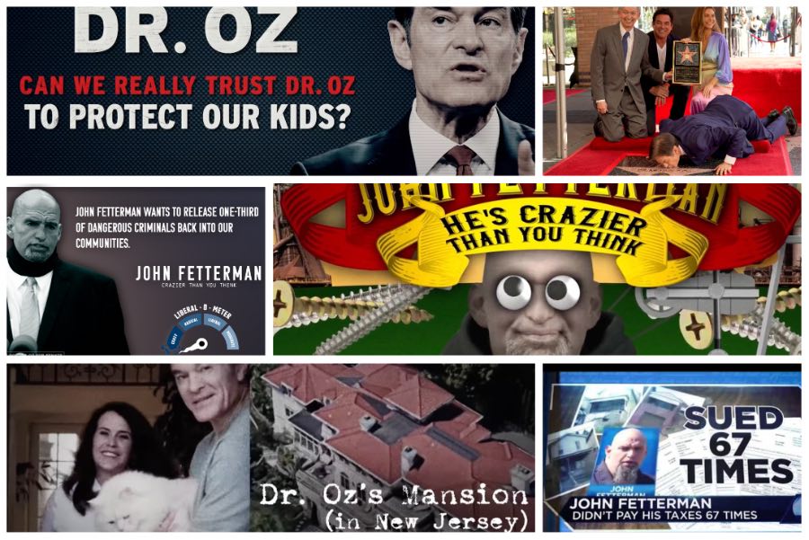 dr. oz and john fetterman campaign ads before the pennsylvania election results came in