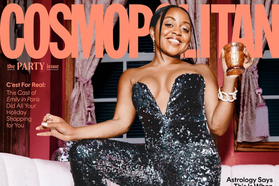 Abbott Elementary creator and star -- and Philadelphia native -- Quinta Brunson on the cover of Cosmopolitan's December issue