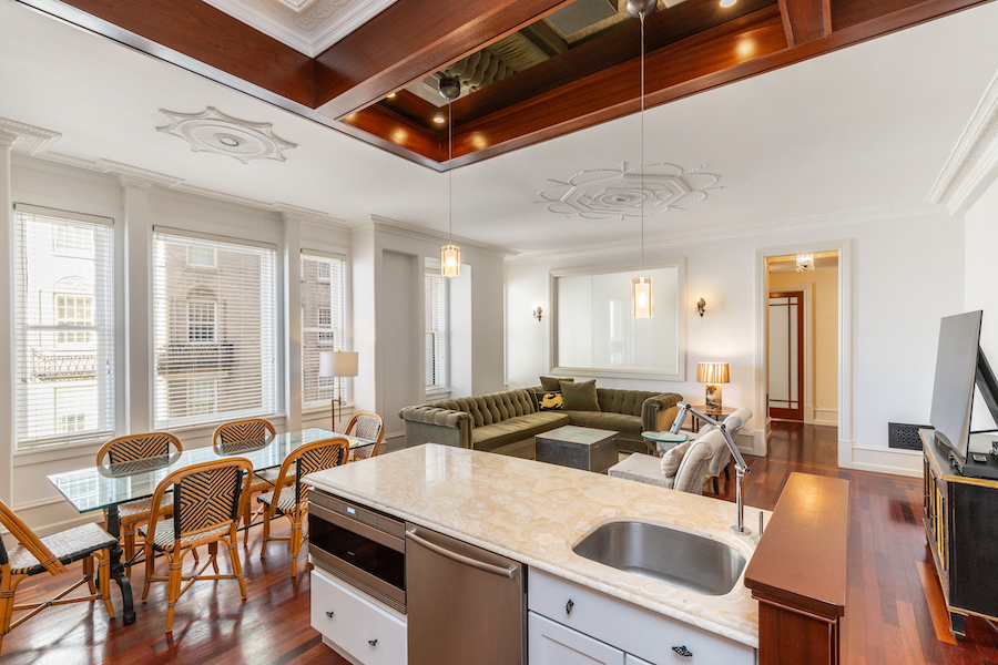 condo for sale rittenhouse square beaux-arts main living area