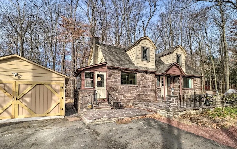 house for sale pocono pines dutch colonial exterior front