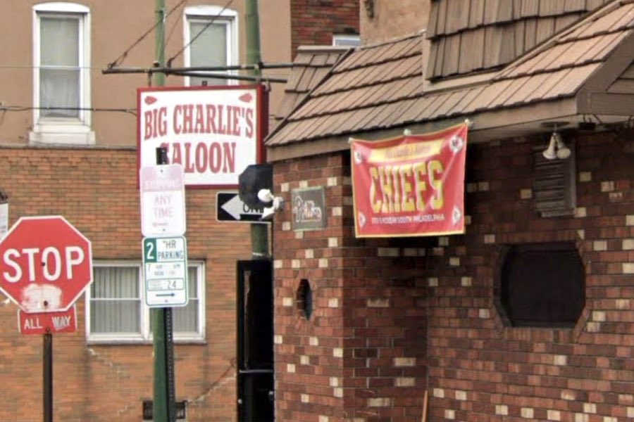 Big Charlie's Saloon, a Kansas City Chiefs bar deep in Philadelphia Eagles territory