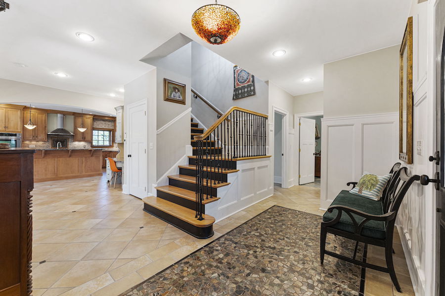 house for sale berwyn colonial farmhouse foyer