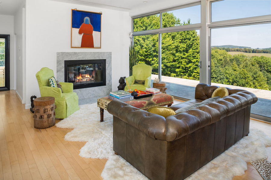 house for sale milanville mountaintop modern living room