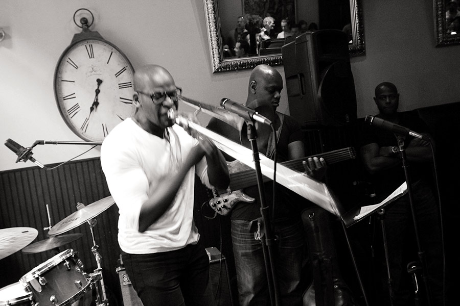 ernest stuart and anthony tidd at the 2015 center city jazz festival