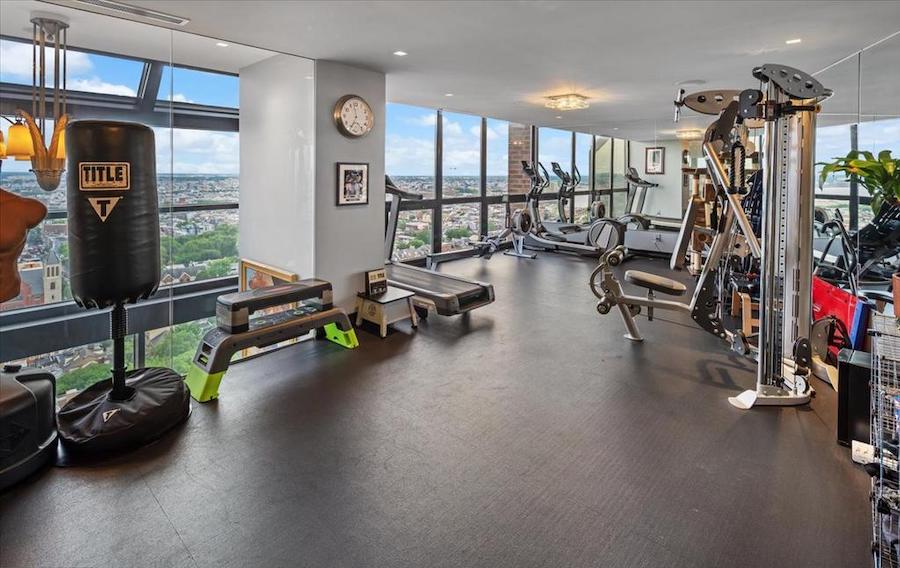 condo for sale society hill penthouse home gym