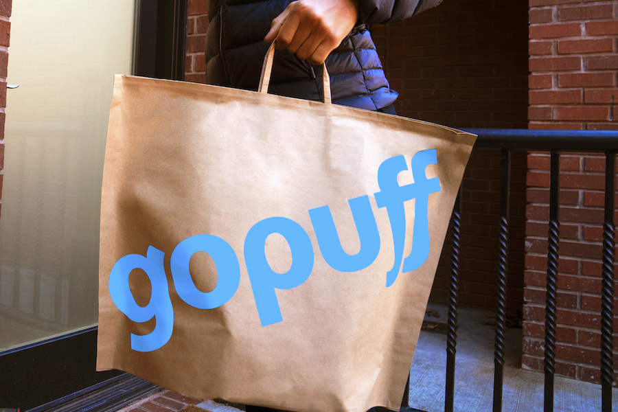 a promotional image for Gopuff, the delivery company that is having some problems with its neighbors in South Philadelphia